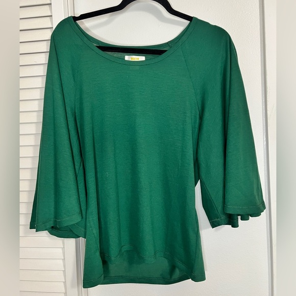 Mauve flowy top with bell sleeve 3/4. - Picture 1 of 4